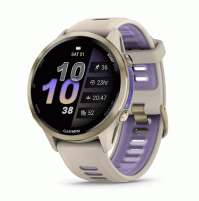 Forerunner 970 - Soft Gold Titanium with French Grey Case and French Grey/Translucent Indigo Band -010-02969-12- Garmin